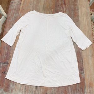 J. Jill White Three-Quarter Sleeve Tunic Top